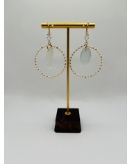 PENDIENTES ARTESANOS DE CRISTAL MARINO