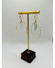 PENDIENTES ARTESANOS DE CRISTAL MARINO