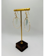 PENDIENTES ARTESANOS DE CRISTAL MARINO