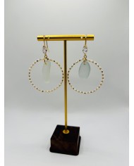 PENDIENTES ARTESANOS DE CRISTAL MARINO