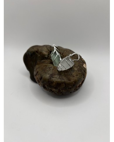 PENDIENTES ARTESANOS DE CRISTAL MARINO