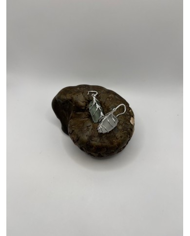 PENDIENTES ARTESANOS DE CRISTAL MARINO