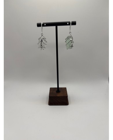 PENDIENTES ARTESANOS DE CRISTAL MARINO