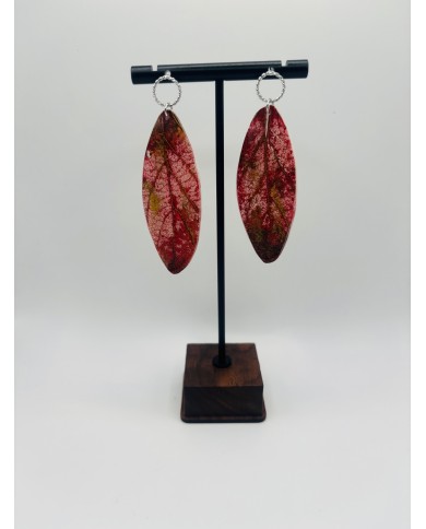 PENDIENTES ARTESANOS DE HOJA NATURAL