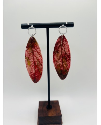 PENDIENTES ARTESANOS DE HOJA NATURAL