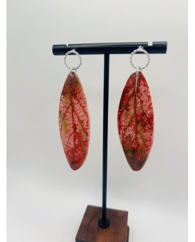 PENDIENTES ARTESANOS DE HOJA NATURAL