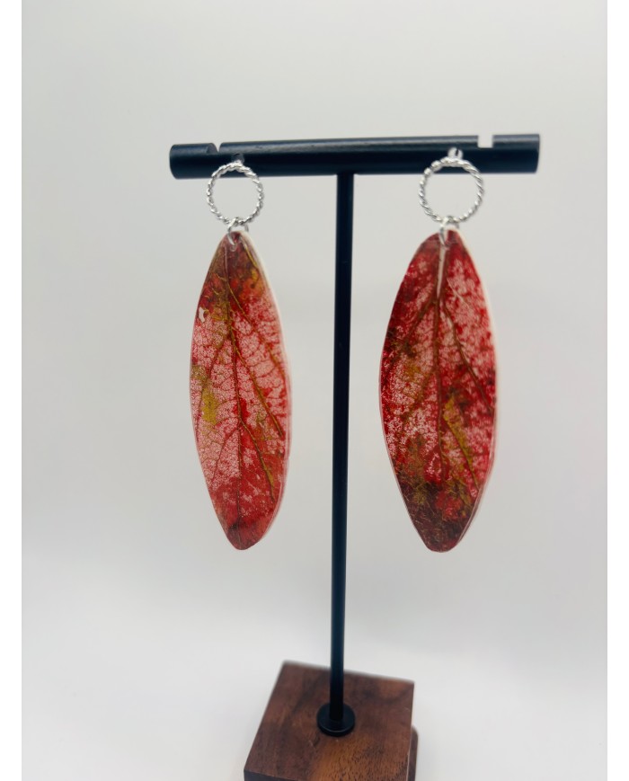 PENDIENTES ARTESANOS DE HOJA NATURAL