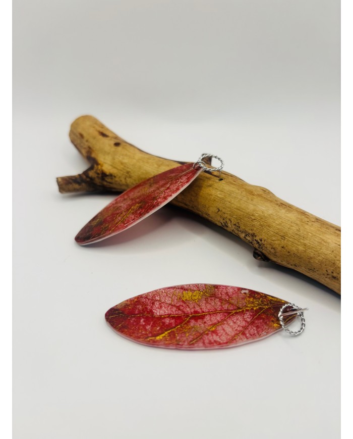 PENDIENTES ARTESANOS DE HOJA NATURAL