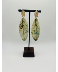PENDIENTES ARTESANOS DE HOJA NATURAL