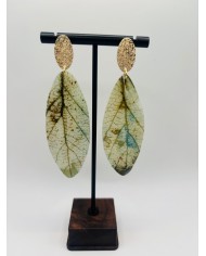 PENDIENTES ARTESANOS DE HOJA NATURAL