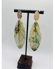 PENDIENTES ARTESANOS DE HOJA NATURAL