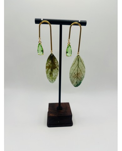 PENDIENTES ARTESANOS DE HOJA NATURAL