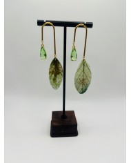 PENDIENTES ARTESANOS DE HOJA NATURAL