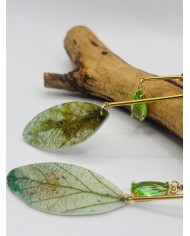 PENDIENTES ARTESANOS DE HOJA NATURAL