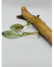 PENDIENTES ARTESANOS DE HOJA NATURAL