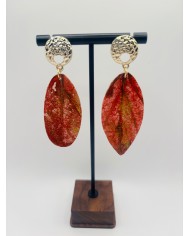 PENDIENTES ARTESANOS DE HOJA NATURAL