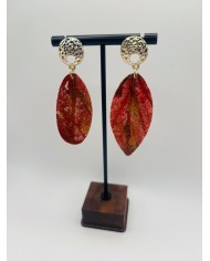 PENDIENTES ARTESANOS DE HOJA NATURAL