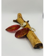 PENDIENTES ARTESANOS DE HOJA NATURAL