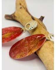 PENDIENTES ARTESANOS DE HOJA NATURAL