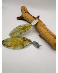 PENDIENTES ARTESANOS DE HOJA NATURAL