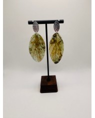 PENDIENTES ARTESANOS DE HOJA NATURAL
