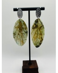 PENDIENTES ARTESANOS DE HOJA NATURAL