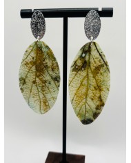 PENDIENTES ARTESANOS DE HOJA NATURAL