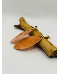 PENDIENTES ARTESANOS DE HOJA NATURAL ESQUELETIZADA