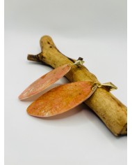 PENDIENTES ARTESANOS DE HOJA NATURAL ESQUELETIZADA