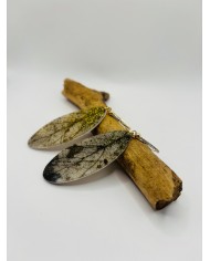 PENDIENTES ARTESANOS DE HOJA NATURAL ESQUELETIZADA
