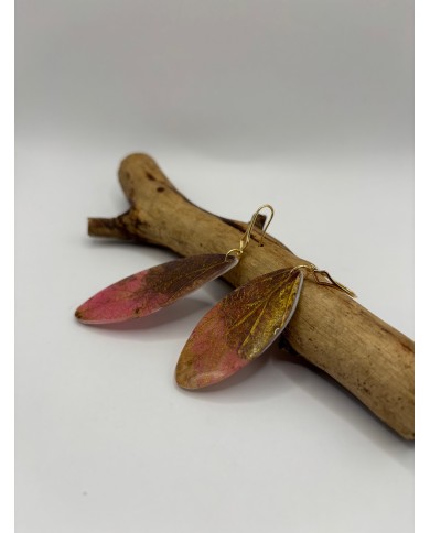 PENDIENTES ARTESANOS DE HOJA NATURAL