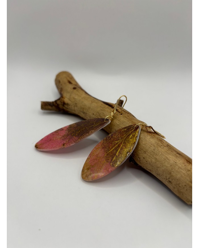 PENDIENTES ARTESANOS DE HOJA NATURAL