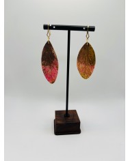 PENDIENTES ARTESANOS DE HOJA NATURAL