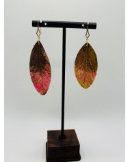 PENDIENTES ARTESANOS DE HOJA NATURAL