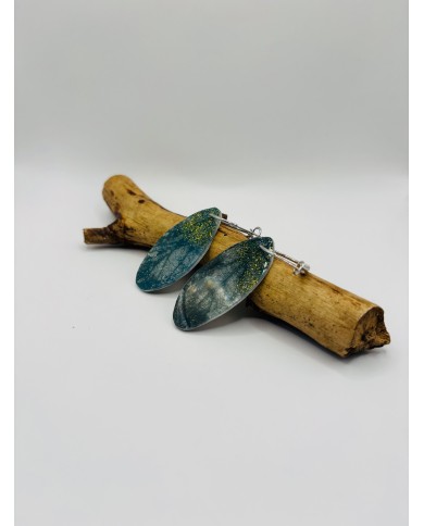 PENDIENTES ARTESANOS DE HOJA NATURAL