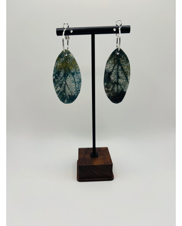 PENDIENTES ARTESANOS DE HOJA NATURAL