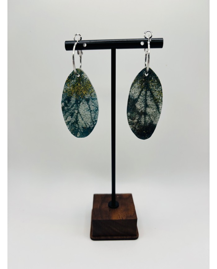 PENDIENTES ARTESANOS DE HOJA NATURAL