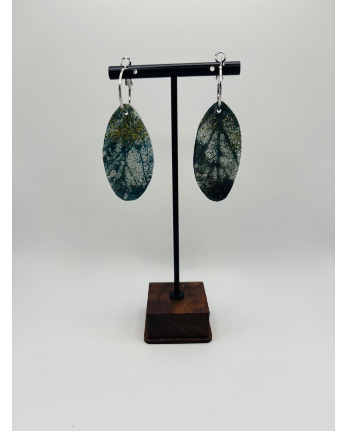 PENDIENTES ARTESANOS DE HOJA NATURAL