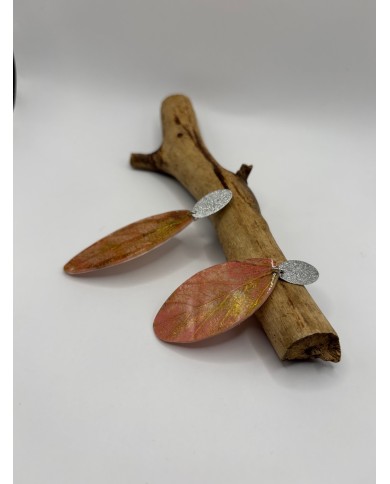 PENDIENTES ARTESANOS DE HOJA NATURAL