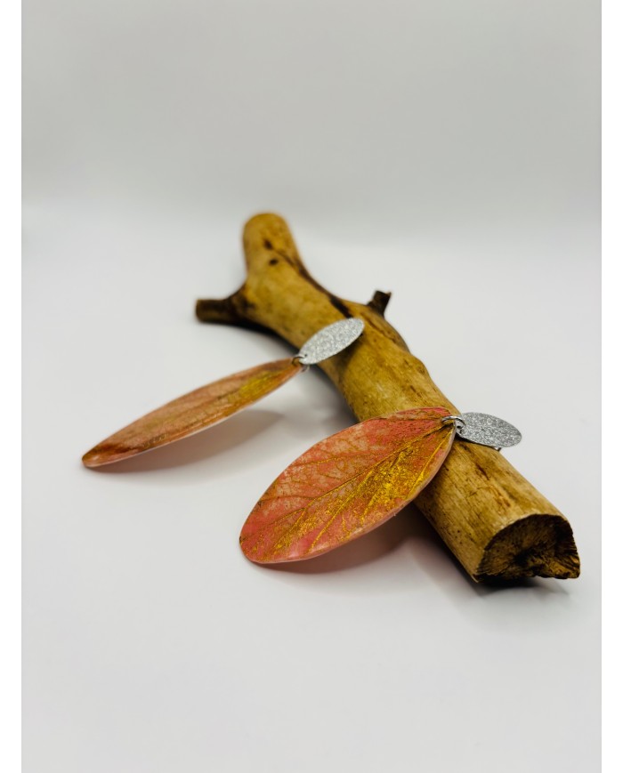 PENDIENTES ARTESANOS DE HOJA NATURAL