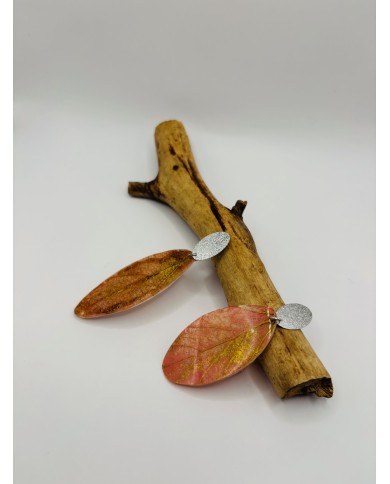 PENDIENTES ARTESANOS DE HOJA NATURAL
