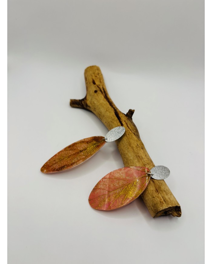 PENDIENTES ARTESANOS DE HOJA NATURAL