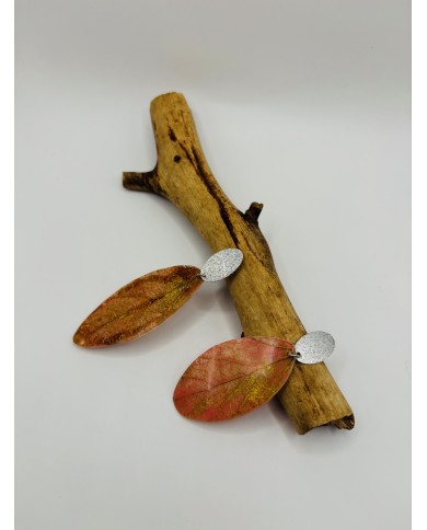 PENDIENTES ARTESANOS DE HOJA NATURAL