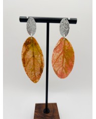 PENDIENTES ARTESANOS DE HOJA NATURAL
