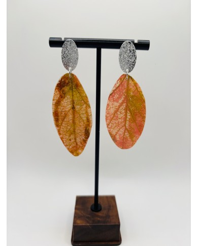 PENDIENTES ARTESANOS DE HOJA NATURAL