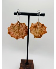 PENDIENTES ARTESANOS DE HOJA NATURAL