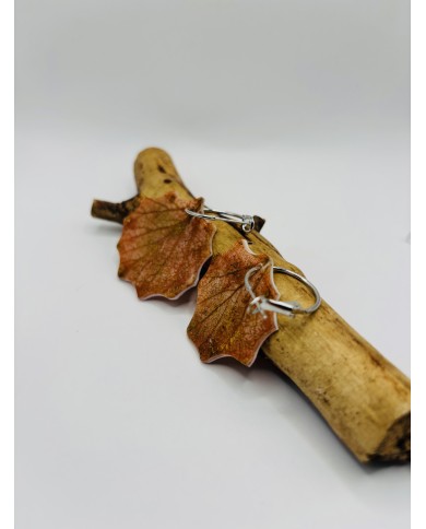 PENDIENTES ARTESANOS DE HOJA NATURAL