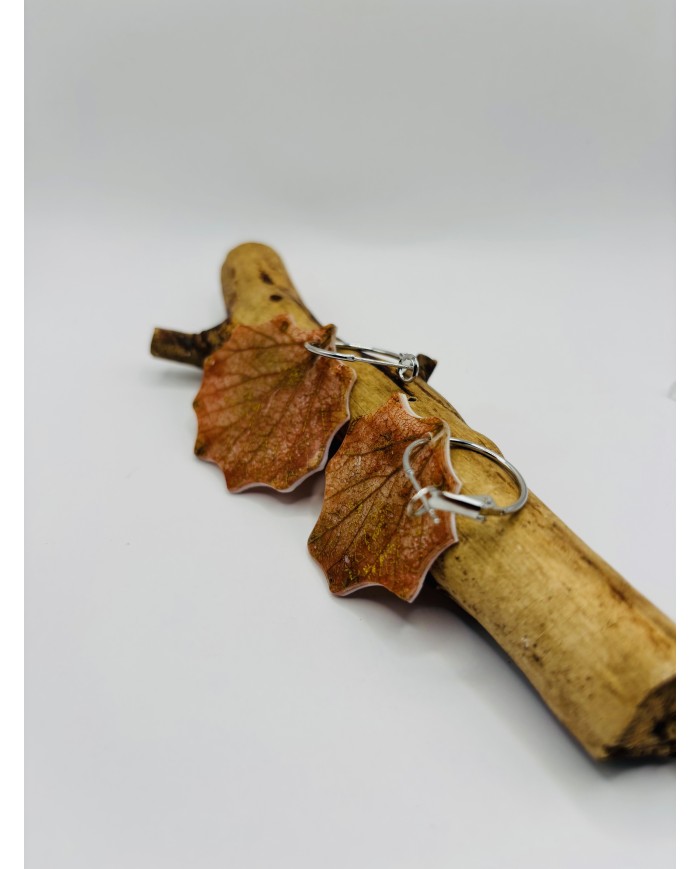PENDIENTES ARTESANOS DE HOJA NATURAL