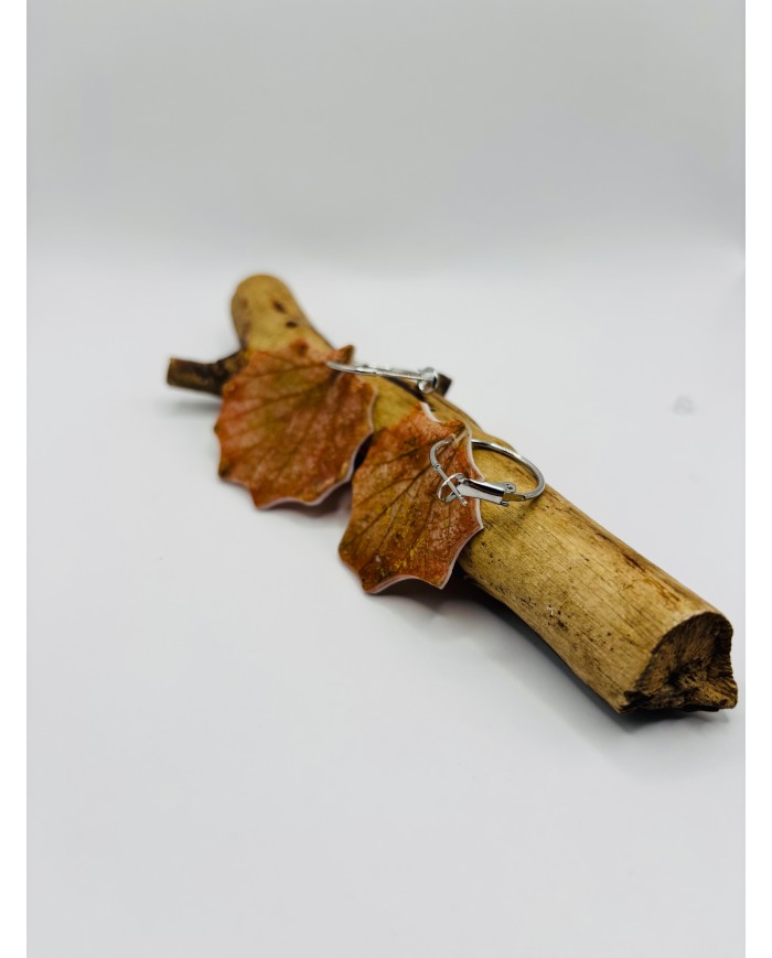 PENDIENTES ARTESANOS DE HOJA NATURAL