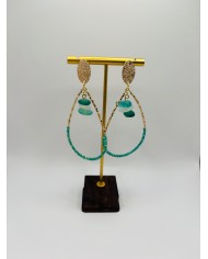PENDIENTES ARTESANOS DE CRISTAL MARINO
